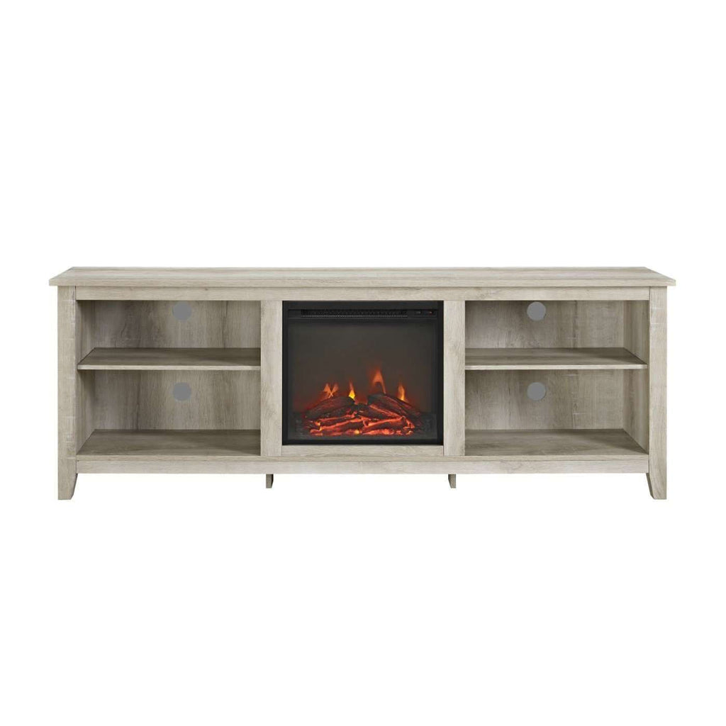 70" Rustic Farmhouse Electric Fireplace TV Stand