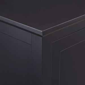 70" Traditional Wood TV Stand - Elegant Black Finish, Ample Storage, Unique Sliding Doors & Style