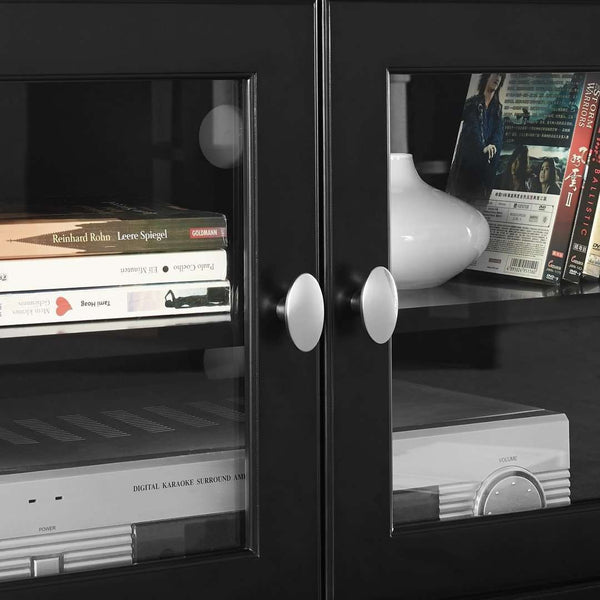 70" Traditional Wood TV Stand - Versatile Media Console with Adjustable Shelves and Glass Doors