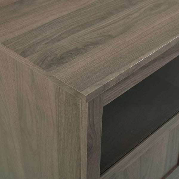 70" TV Console - Modern Transitional Design with Glass Doors, Soft Close Hinges, Adjustable Shelves