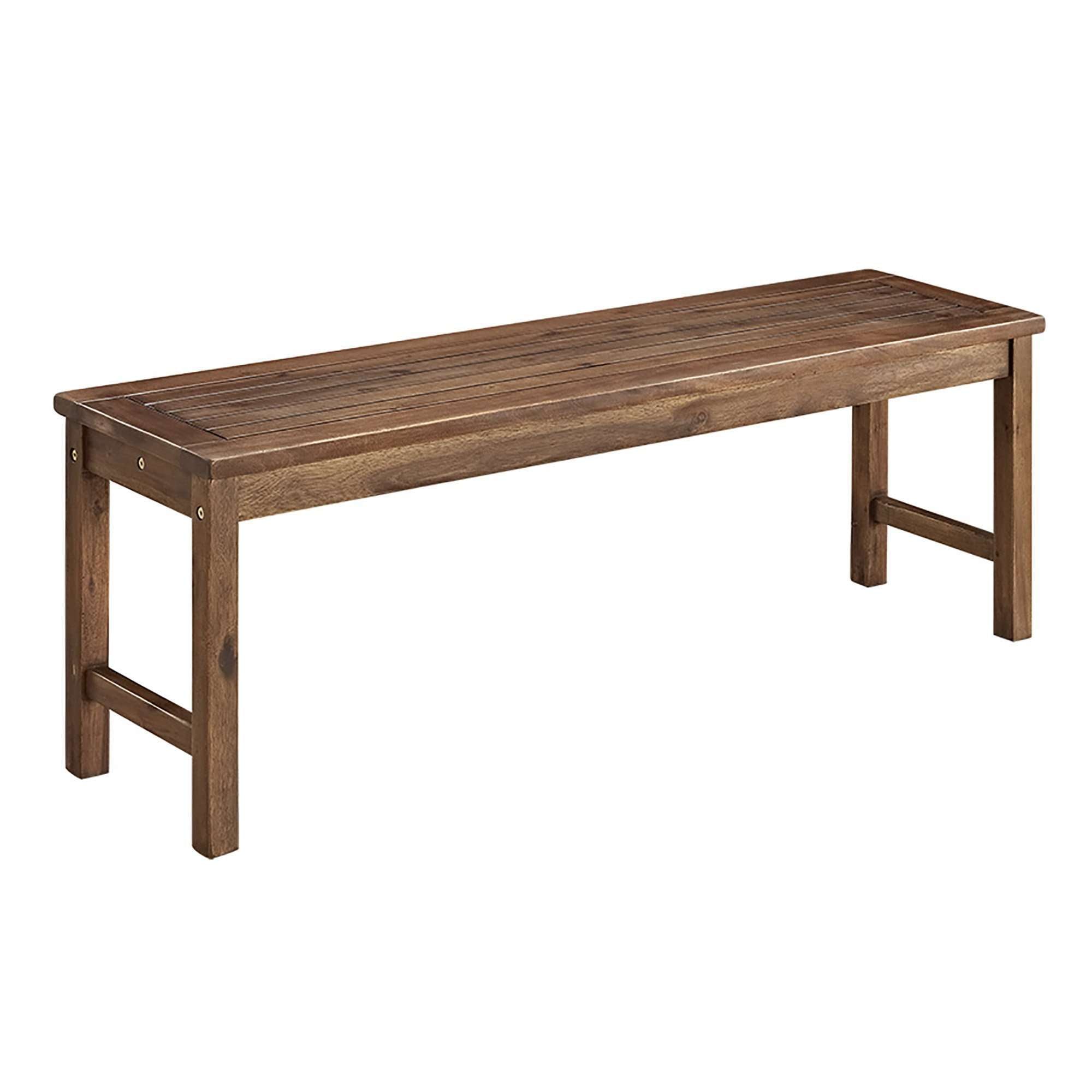 WALKER EDISON Acacia Outdoor Patio Bench