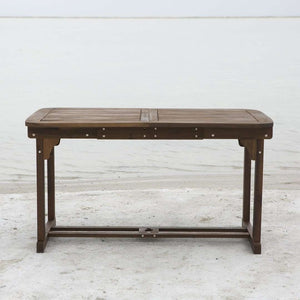 Acacia Outdoor Patio Dining Table with Hide-Away Butterfly Leaf for Stylish Summer Meals