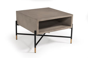 VIG Furniture Modrest Walker Modern Concrete & Metal Coffee Table VGLBROKY-CF63