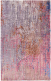 Watercolor WAT-5003 Modern Wool Rug WAT5003-58 Dark Purple, Medium Gray, Mauve, Navy, Lilac, Camel 100% Wool 5' x 8'