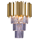 Bethel Gold Wall Sconce in Metal & Crystal