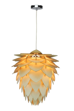 Bethel Natural Wood Chandelier in Wood & Metal