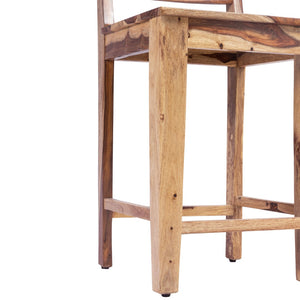 Porter Designs Taos Solid Sheesham Wood Natural Counter Chair Natural 07-196-02-9026-1