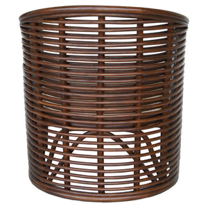 Knox Rattan Tub Chair – Coastal Modern Elegance with Earth Tone Brown and Easy-Clean Cotton Cushion