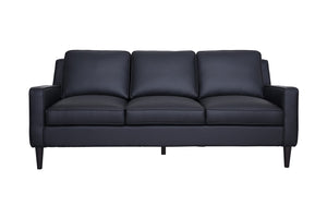 Porter Designs Lazio High Quality Leather Modern Sofa Black 02-204C-01-5990