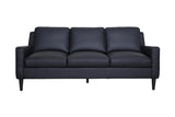 Porter Designs Lazio High Quality Leather Modern Sofa Black 02-204C-01-5990