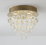 Bethel Gold Semi Flush Mount in Iron & Crystal