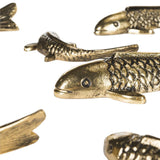 Safavieh Koi Fish Wall Decor Gold Antique Cast Aluminium WDC1025B 889048114487