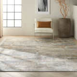 Nourison Calvin Klein Ck950 Rush CK951 Modern Machine Made Power-loomed Indoor Area Rug Grey/Beige 10' x 14' 99446819017