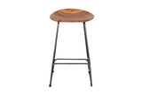 Porter Designs Neri Solid Acacia Wood 24" Modern Bar Stool Brown 07-192-10-18178B-1