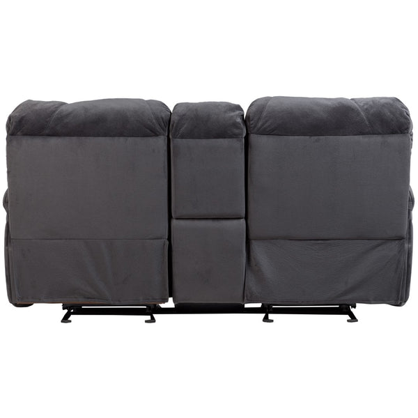 Porter Designs Ramsey Triple Power seat Transitional Reclining Console Love Gray 03-112C-02-6014A