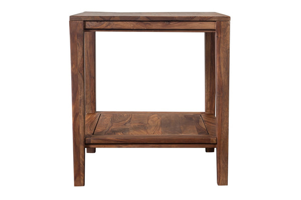 Porter Designs Fall River Solid Sheesham Wood Contemporary End Table Natural 05-117-25-4424