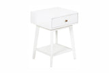 Porter Designs Capri Solid Wood Modern Nightstand White 04-108-04-6840