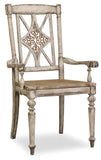 Chatelet Traditional-Formal Fretback Arm Chair In Rubberwood Solids - Set of 2