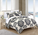 Ibiza Black King 3pc Duvet Set