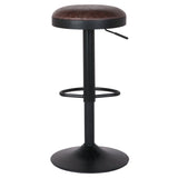 Juno Leatherette Gaslift Backless Swivel Bar Stool - Set of 2