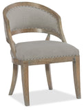 Boheme Traditional-Formal Garnier Barrel Back Chair In Rubberwood And Hardwood Solids With Fabric - Set of 2