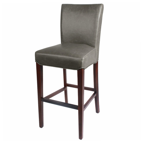 Milton Bar Stool - Stylish Bonded Leather Design with Solid Birch Frame for Modern Home Interiors