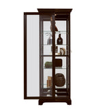 Pulaski Furniture Locking Slide Door 5 Shelf Curio Cabinet in Deep Cherry Brown 21459-PULASKI 21459-PULASKI