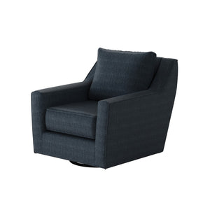 Fusion 67-02G-C Transitional Swivel Glider Chair 67-02G-C Theron Indigo
