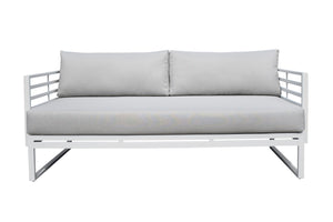 VIG Furniture Renava Wharf - Outdoor Light Grey and White Sofa Set VGGES0273SA-WHT-SET