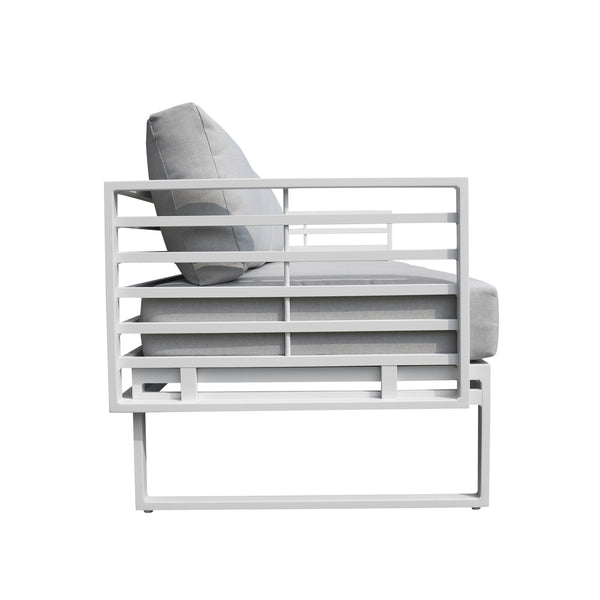 VIG Furniture Renava Wharf - Outdoor Light Grey and White Sofa Set VGGES0273SA-WHT-SET