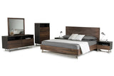 VIG Furniture Queen Modrest Wharton Modern Dark Aged Oak Bedroom Set VGEDWHARTON-SET-Q