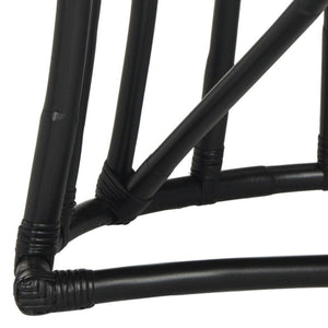 Safavieh Bates Accent Chair Rattan Black White NC Coating Mango Foam Cotton WIK6500A 889048263949