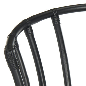 Safavieh Bates Accent Chair Rattan Black White NC Coating Mango Foam Cotton WIK6500A 889048263949