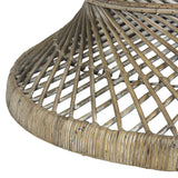 Safavieh Grimson Coffee Table Large Bowed Grey White Wash Rattan NC Coating Mango WIK6507B 889048264823