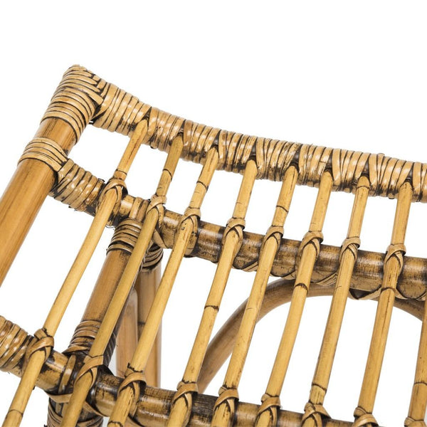 Safavieh Leda Bar Stool Rattan Honey Brown NC Coating Mindi WIK6511A 889048229808