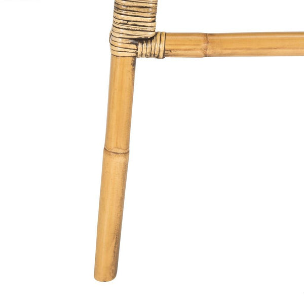 Safavieh Leda Bar Stool Rattan Honey Brown NC Coating Mindi WIK6511A 889048229808