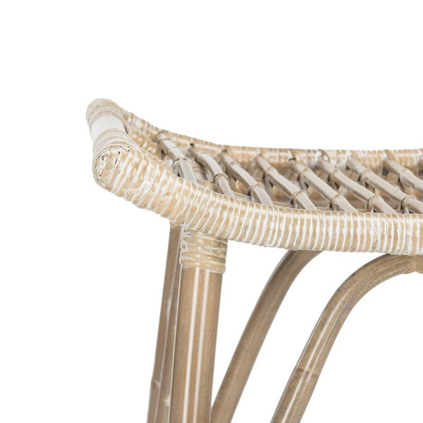 Safavieh Leda Bar Stool Rattan Grey White Wash NC Coating Mindi WIK6511B 889048239159