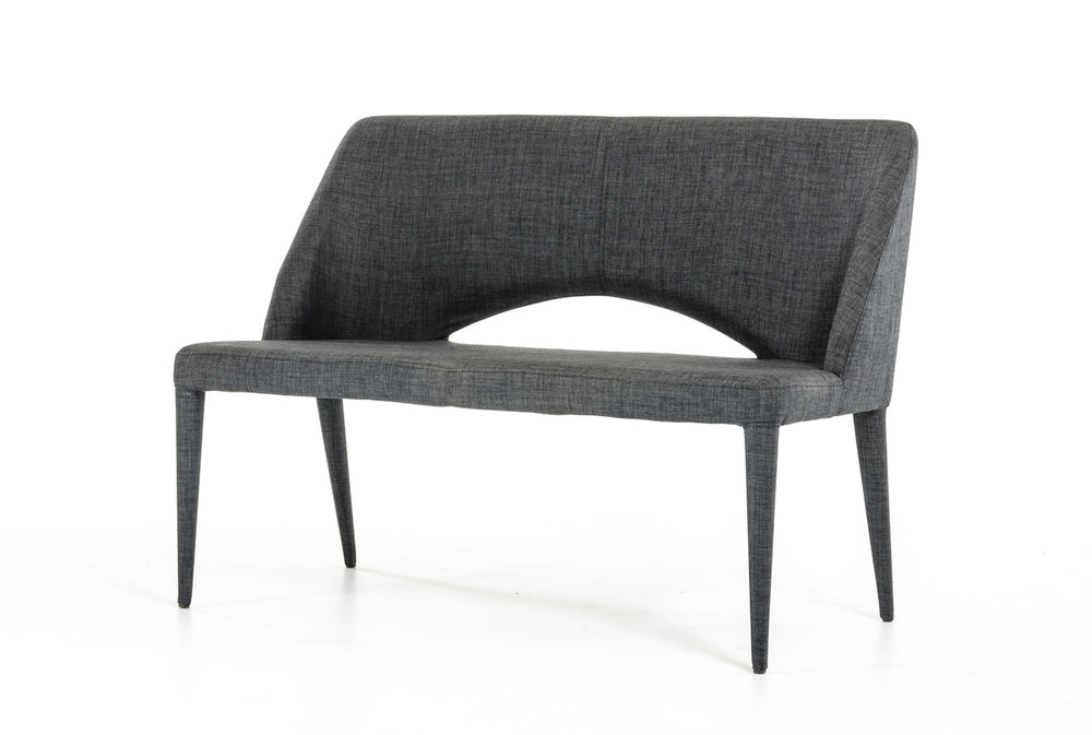 VIG Furniture Modrest Williamette Modern Dark Grey Fabric Bench VGEUMC-8081CH