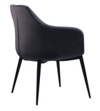 VIG Furniture Modrest Wilson - Modern Grey Velvet & Black Dining Chair VGHR3404-GRY-DC