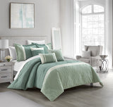 Macie Green King 6pc Comforter Set