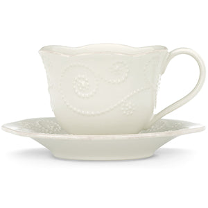 French Perle White™ Cup And Saucer - Set of 4