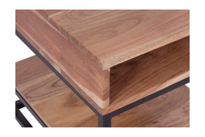 Porter Designs Malmo Solid Wood Industrial End Table Natural 05-190-26-1703N