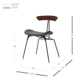 Wolfgang Fabric Chair - Set of 2 Nox Black