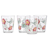 Butterfly Meadow Acrylic 4-Piece Double Old Fashioned Glass Set