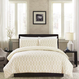 Ora Beige King 3pc Comforter Set