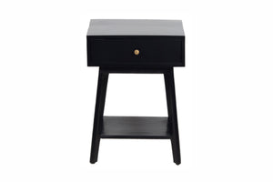 Porter Designs Capri Solid Wood Modern Nightstand Black 04-108-04-6841