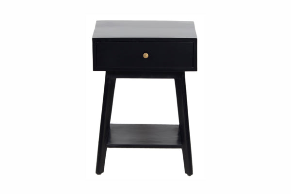 Porter Designs Capri Solid Wood Modern Nightstand Black 04-108-04-6841