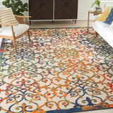 Nourison Aloha ALH21 Outdoor Machine Made Power-loomed Indoor/outdoor Area Rug Multicolor 10' x 14' 99446836922