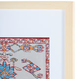 Safavieh Khadijah 29" Blue/Orange Framed Textile Wall Art WLA1001A