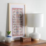 Safavieh Khadijah 29" Blue/Orange Framed Textile Wall Art WLA1001A